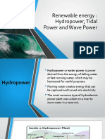 Renewable Energy: Hydropower, Tidal Power and Wave Power