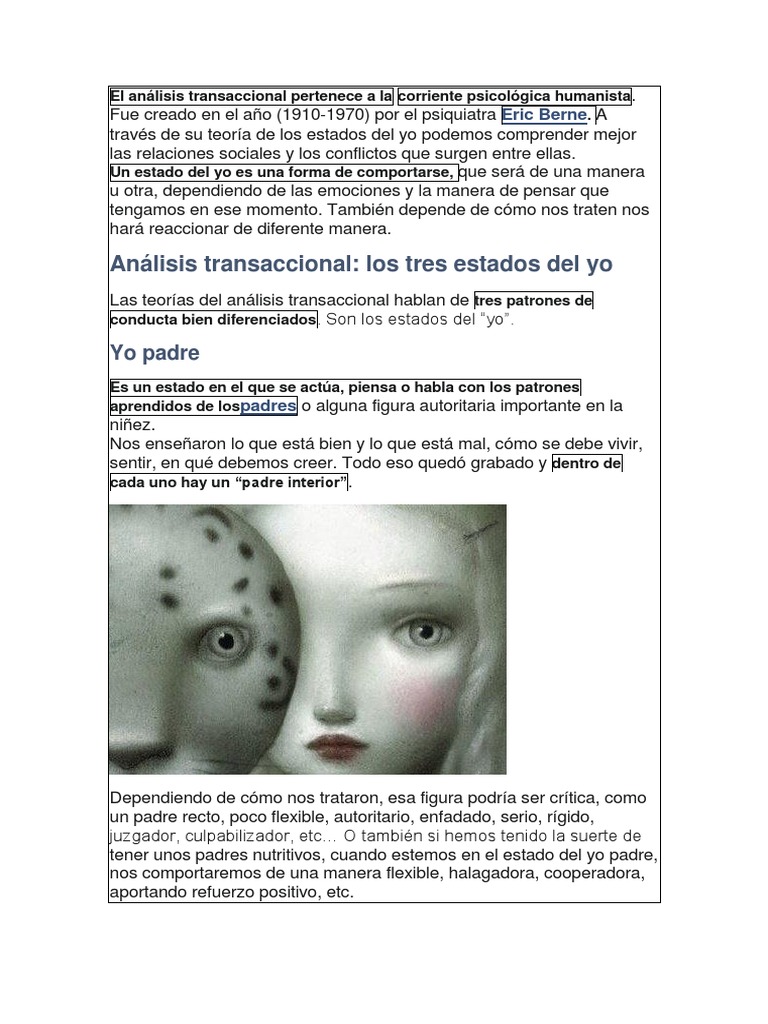 Tres Estados del Yo en Análisis Transaccional | PDF | Adultos ...