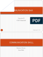 Communication Skill: Semester II CUST Islamabad