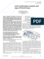 Pre-Engineered Construction Analysis and Design of Portal Frame