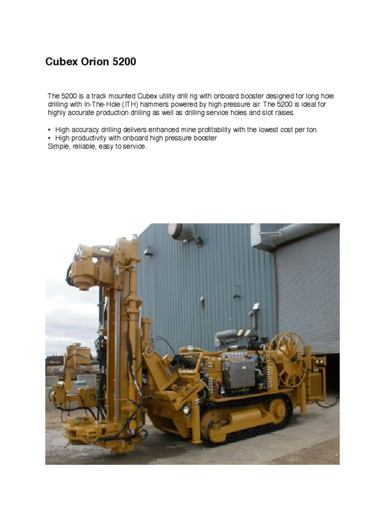 Cubex Orion 5200 Utility Drill Rig | PDF | Home & Garden | Technology ...