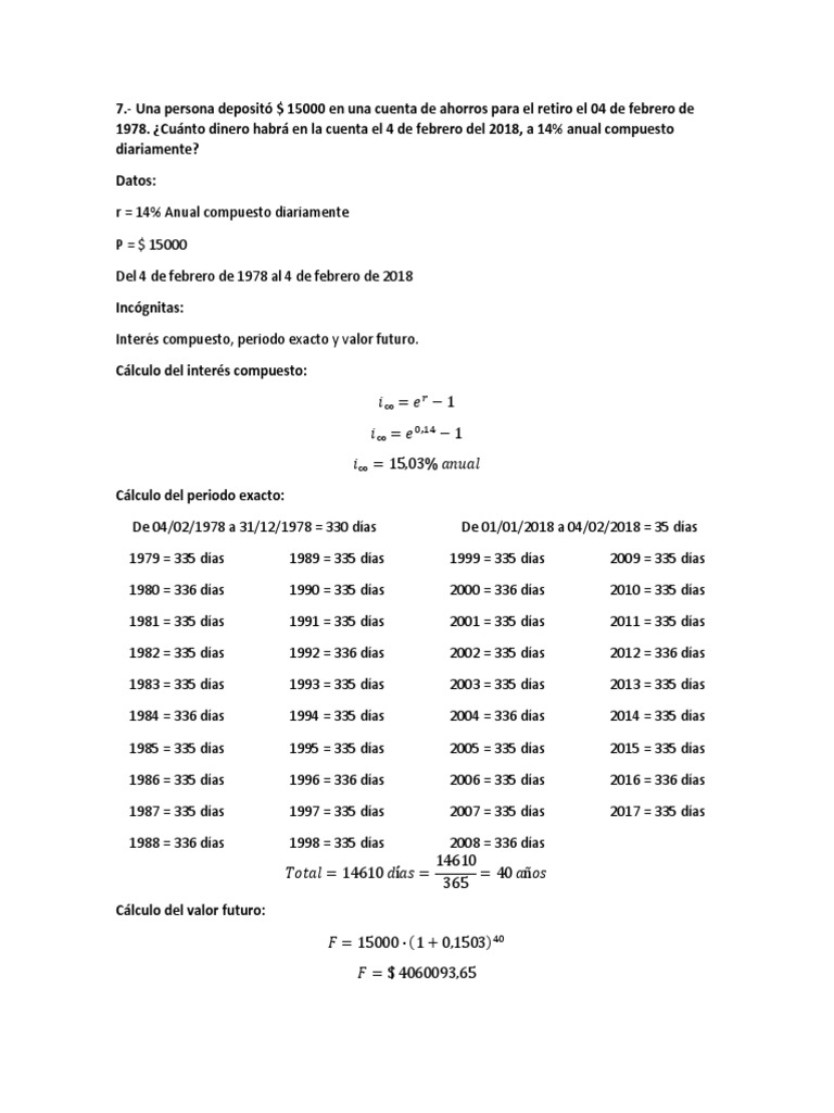 3 Ejercicios de Matemáticas Financieras | PDF | Euro | Economía (general)
