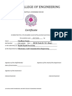 J.N.T.U.H. College of Engineering: Certificate