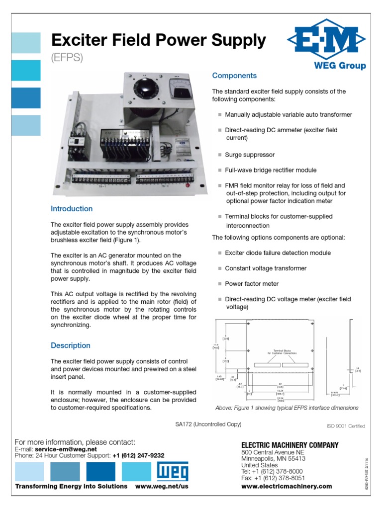 Exciter Field Power Supply (EFPS) PDF Power Supply Rectifier
