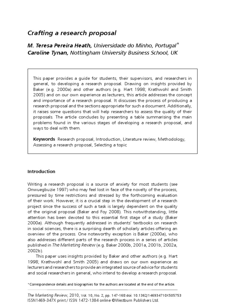 How to write a research proposal example picture