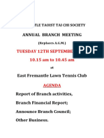 Annual Branch Meeting