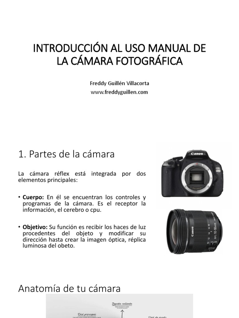 Introducción Al Uso Manual de La Cámara Fotográfica | PDF | Cámara | de obturación