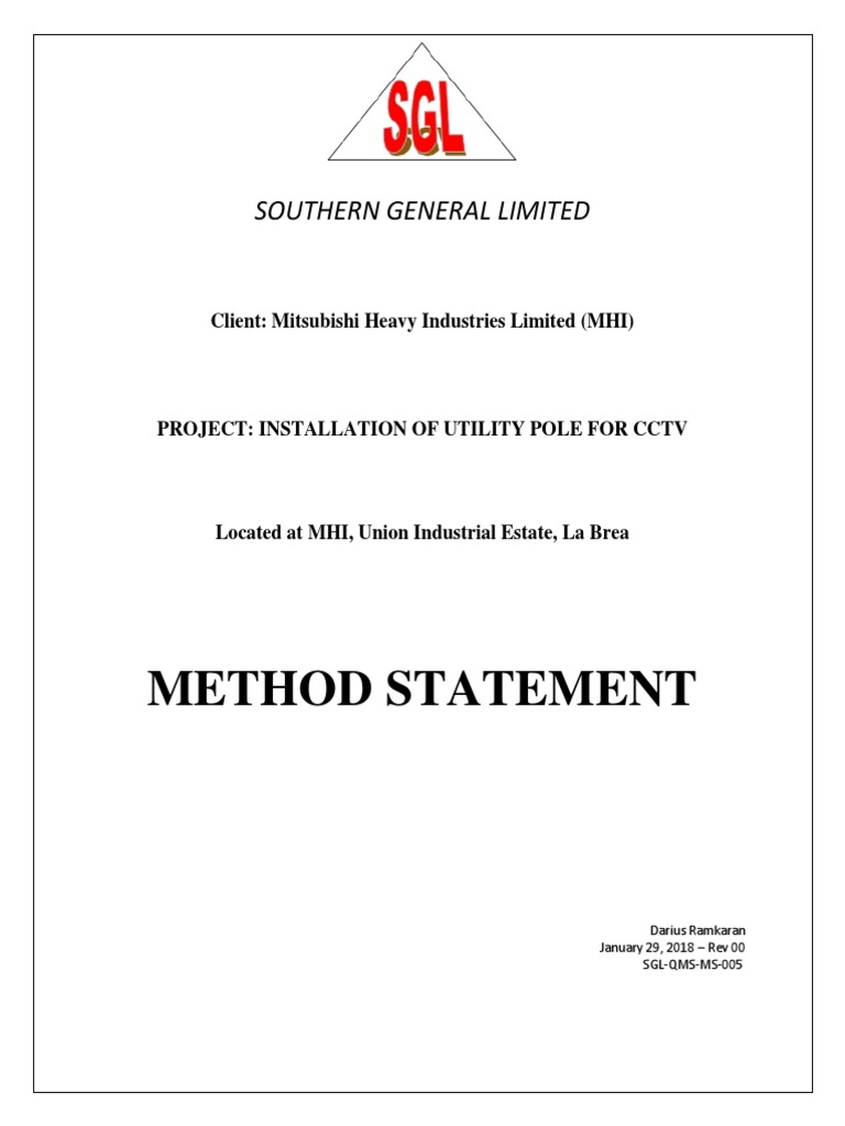 Utility Pole Installation Method for CCTV | PDF | Personal Protective ...