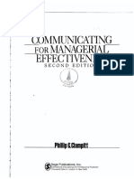Communicating for Managerial Effectiveness - Cap. I
