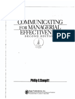 Communicating For Managerial Effectiveness - Cap. I