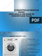 Catalogo de Lavadoras Domesticas e Industriales
