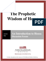The Prophetic Wisdom of Hosea – Lesson 1 – Forum Manuscript