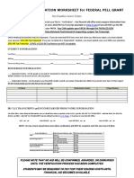 2018-2019 Verification Worksheet