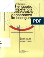 Ciencias Del Lenguaje, Competencia Comunicativa y Enseñanza de La Lengua - Carlos Lomas PDF