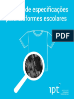 Especificação técnica para uniformes escolares