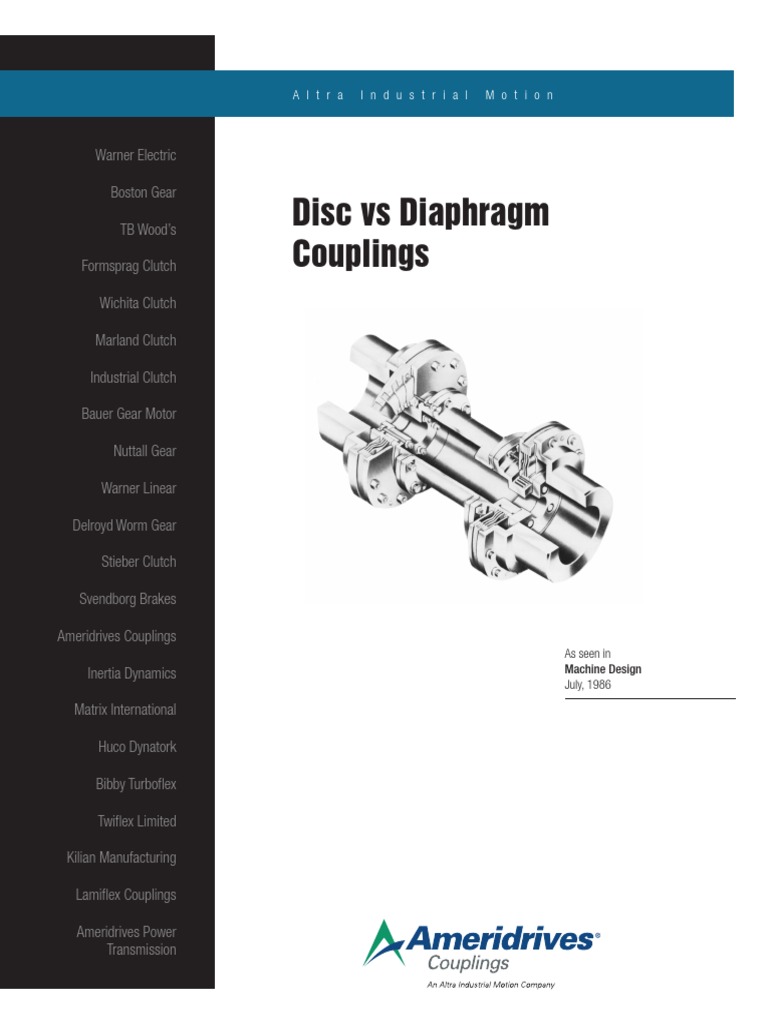 Disc Vs Diaphragm Couplings: Altra Industrial Motion | PDF | Machines ...