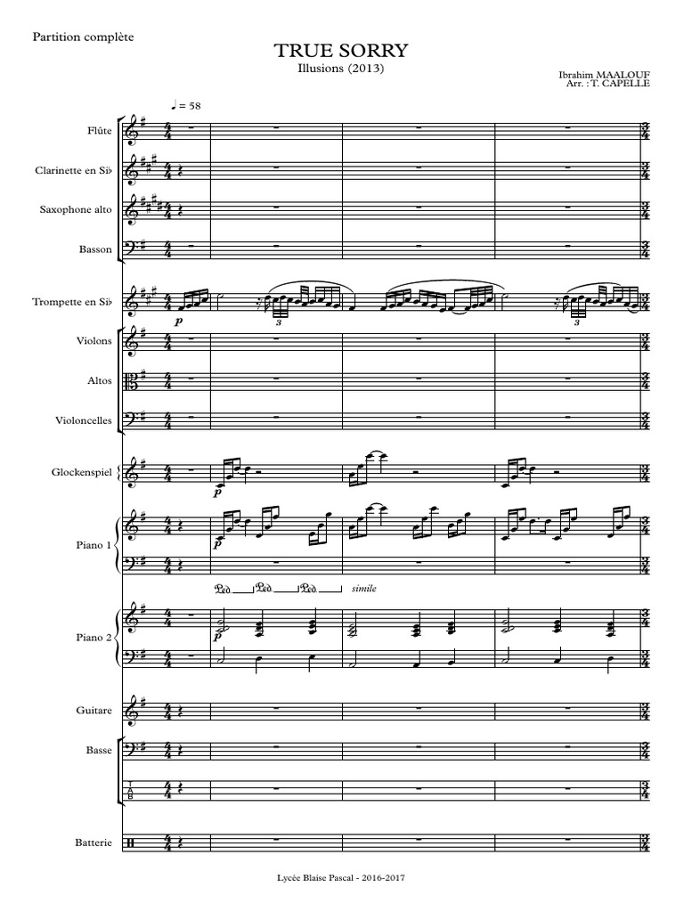 True Sorry Saxophone Instruments De Musique