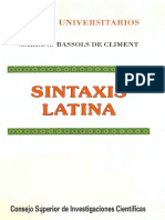 Bassols de Climent, M - Sintaxis Latina