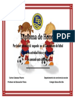 Diploma Futbol Damas 6TO