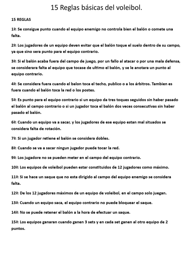 15 Reglas B sicas Del Voleibol - 1586954117