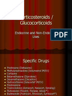 Corticosteroids / Glucocorticoids: Endocrine and Non-Endocrine Uses