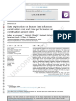 Data Exploration On Factors That Influences Construction Cost and Time Performance On Construction Project Sites