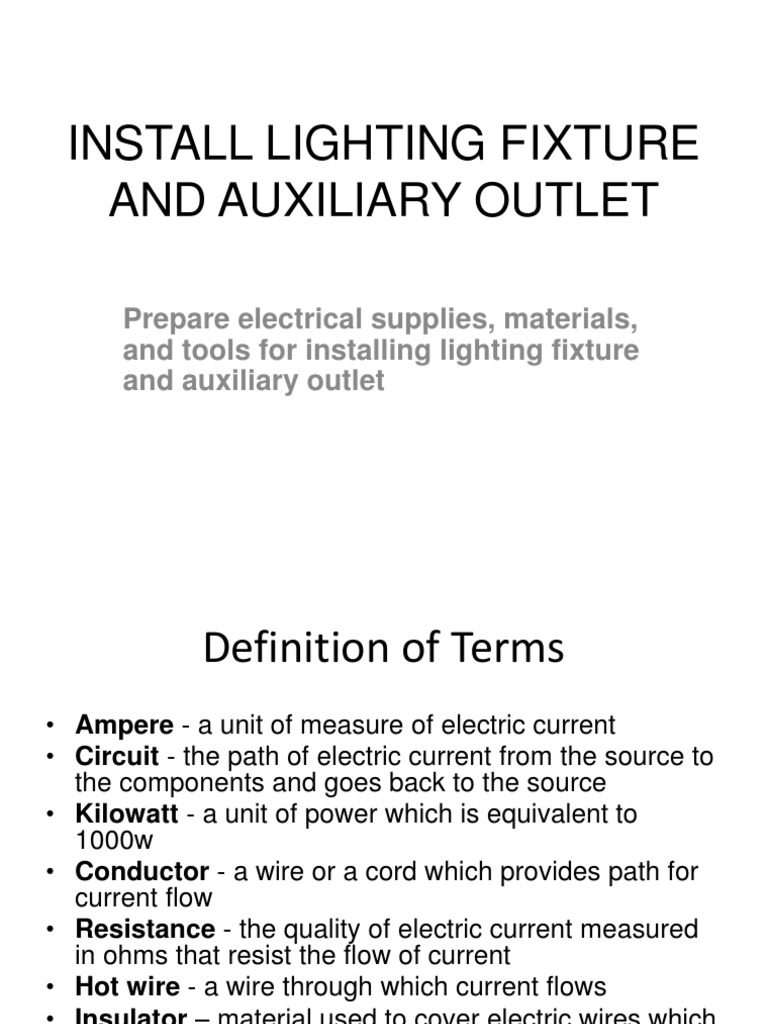 Installing Lighting Fixtures & Outlets | PDF | Electrical Equipment | Wire