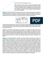 Modelos de Programación Lineal