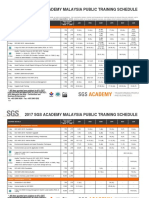 2017 SGS Academy Malaysia Training Schedule