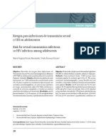 Riesgos para Infecciones de Transmisión Sexual o VIH en Adolescentes Risk For Sexual Transmission Infections or HIV Infection Among Adolescents