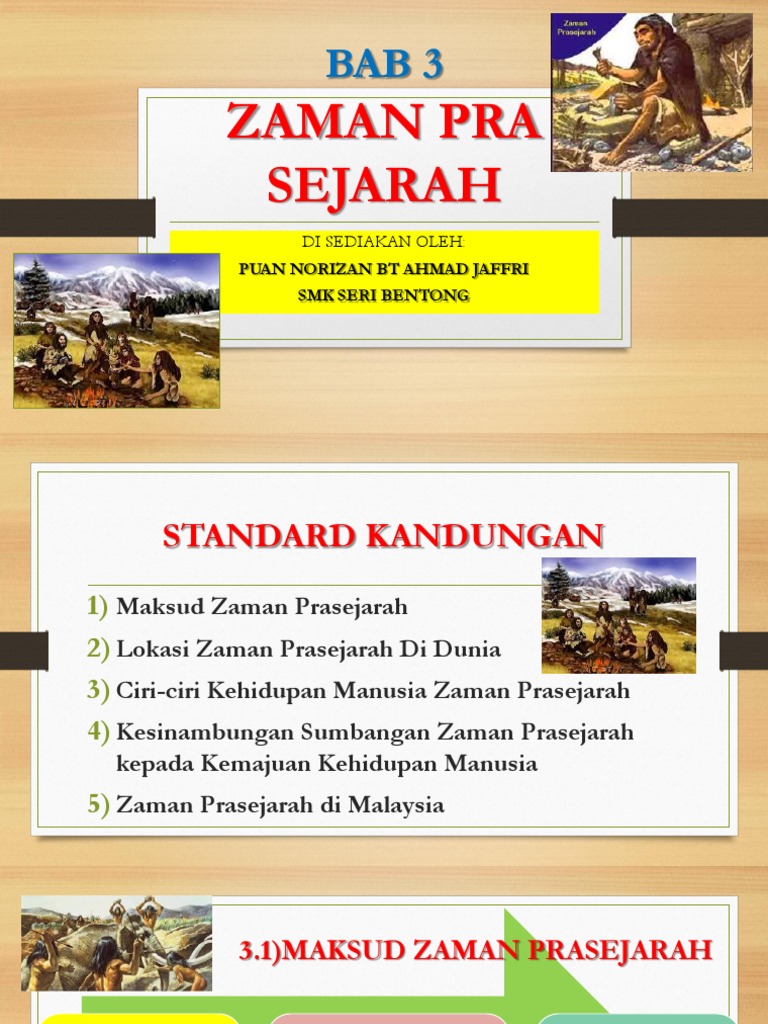 Bab 3 Zaman Pra Sejarah Pdf