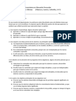 Cuestionario de dilemas para docentes sobre aprendizaje y enseñanza