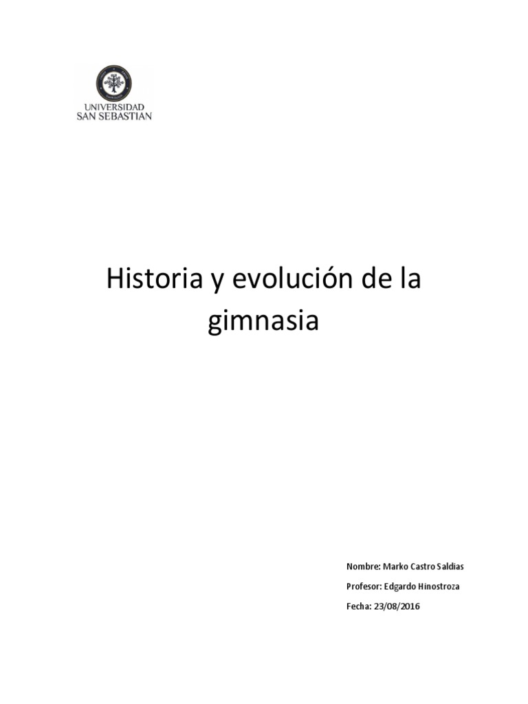 Historia y evolución de la gimnasia | PDF | Gimnasia | Deportes atléticos