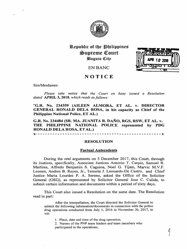 Court Resolution on Drug Operations Case | PDF | Search Warrant | Judge
