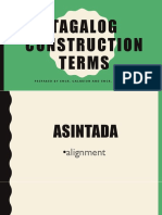 Tagalog Construction Terms: Prepared by Engr. Galarionand Engr. Mendoza