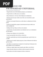 Decálogo de Prosperidad Universal