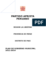 Plan de Gobierno Municipal del Distrito de Piás 2011-2014