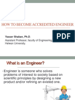 How To Become Accredited Engineer: Yasser Shaban, PH.D