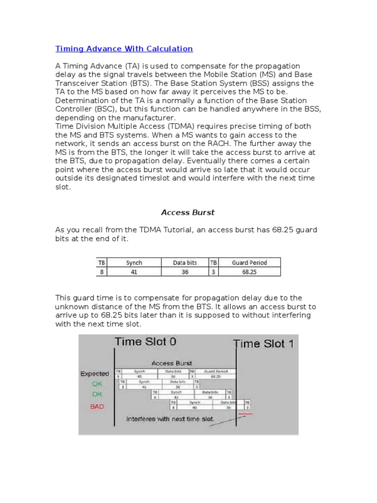 GSM Timing Advance PDF Radio Engineering