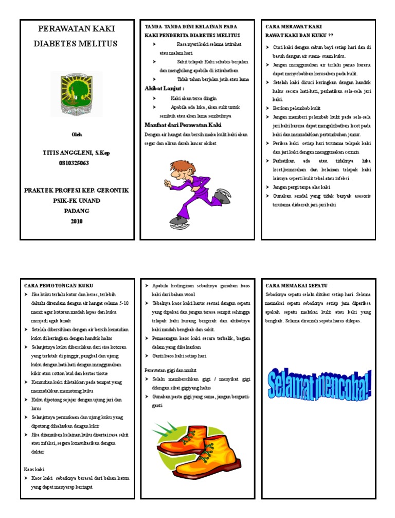 Leaflet Perawatan Luka Diabetes Melitus My Hobby