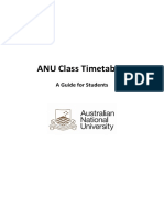 ANU Class Timetables: A Guide For Students