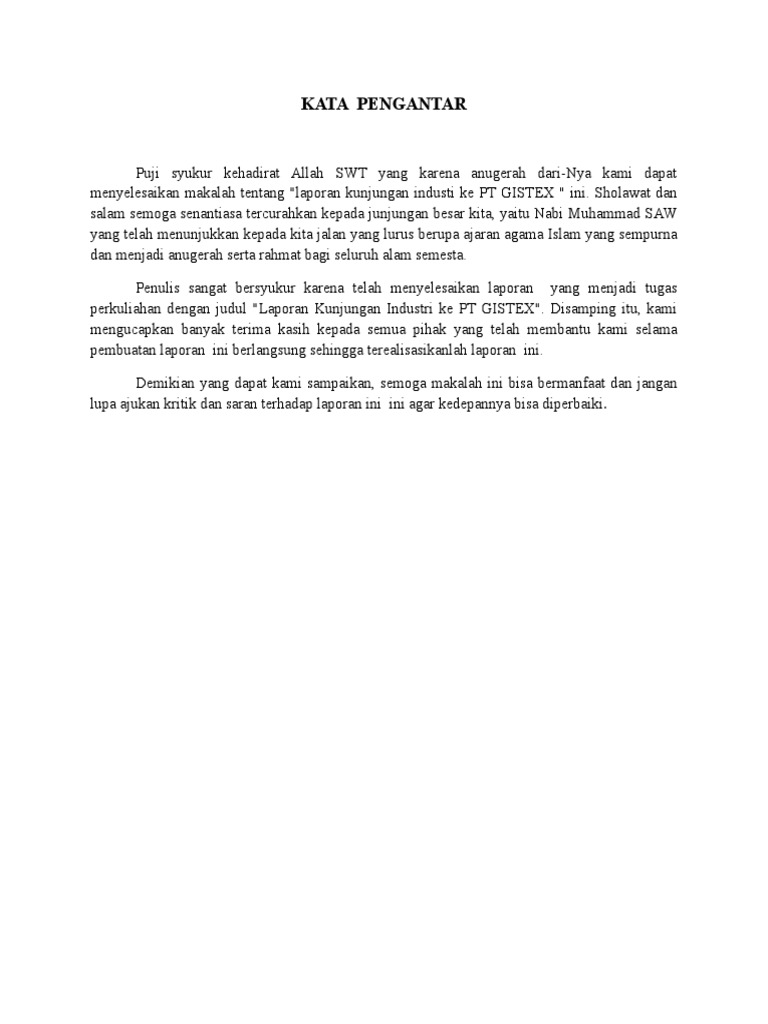 Laporan Kunjungan Industri