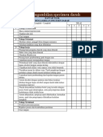 Daftar Tilik Pengambilan Specimen Darah