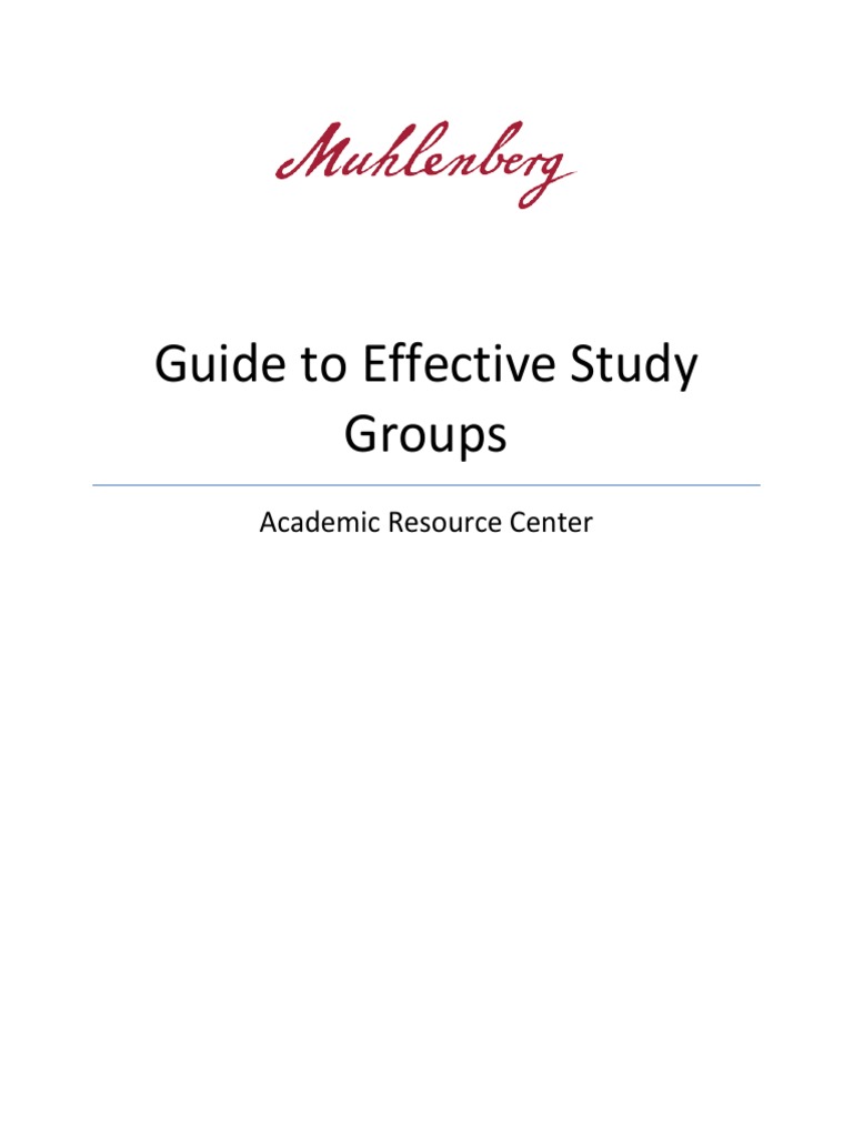 Guide To Effective Study Groups | PDF | Motivation | Motivational