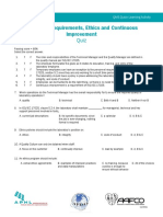 Quality Management System Personnel Requirements Ethics and CI Quiz 2017 - v0.1