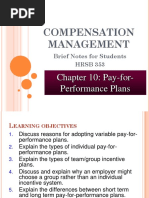 Chapter 10 - Pay For Performance Plans