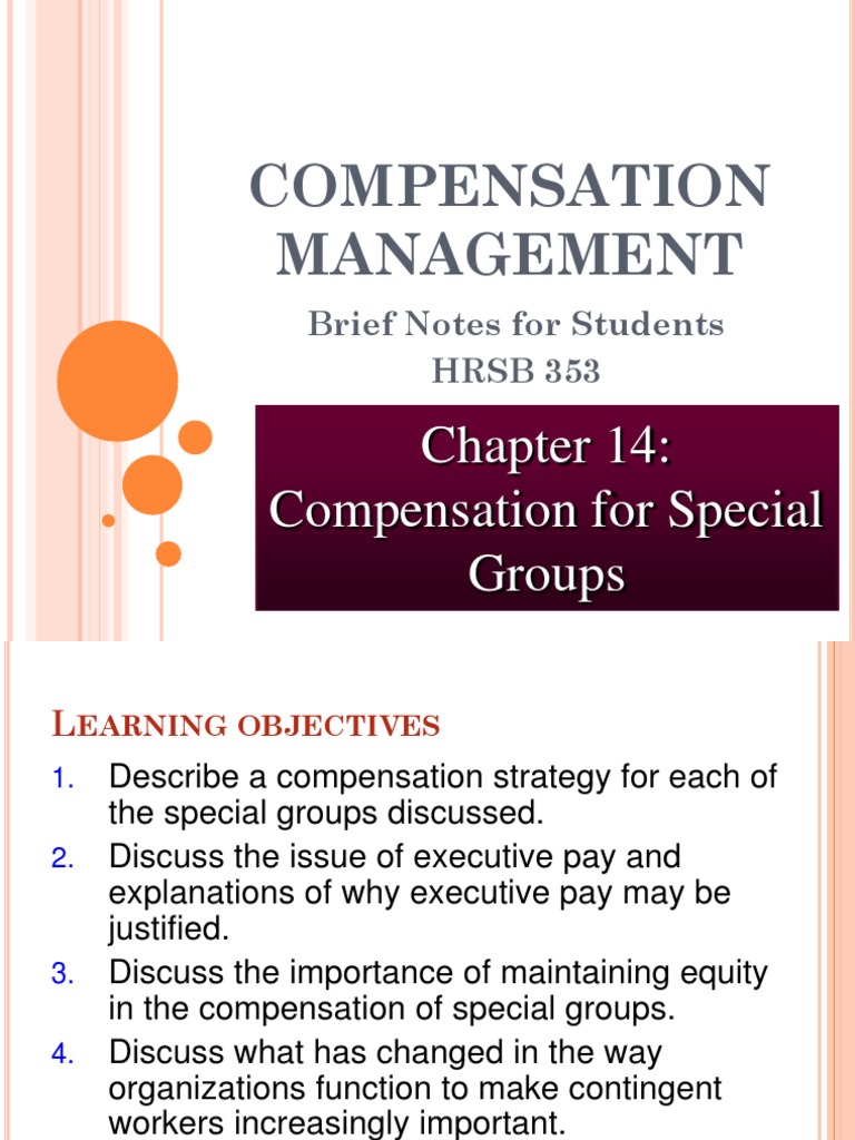 Chapter 14 Compensation for special groups.pptx Employee Benefits Incentive