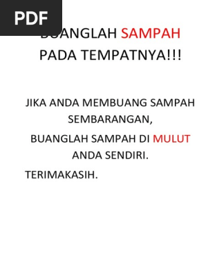 Buanglah Sampah Pada Tempatnya