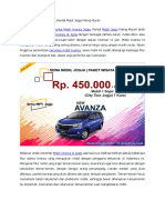 Rental Mobil Avanza Jogja, Rental Mobil Jogja Paling Murah