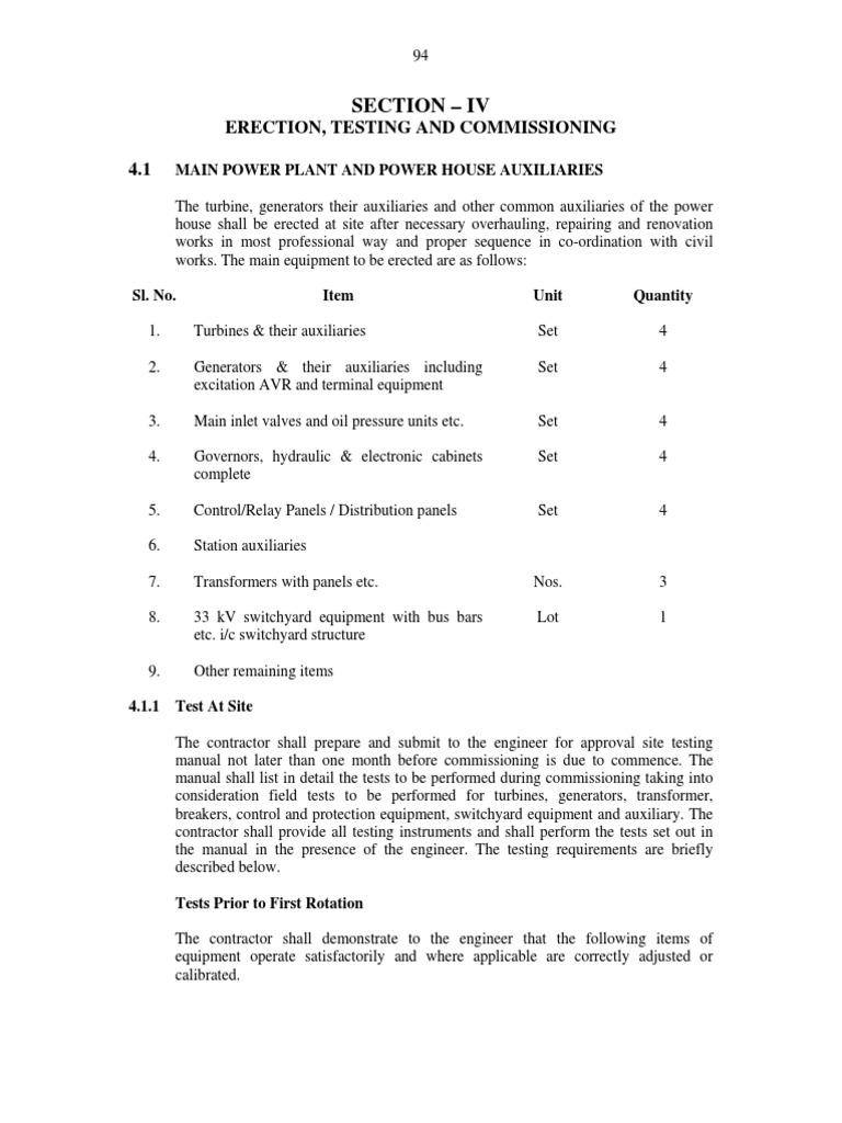 Erection and Commissioning Procedures | PDF | Home & Garden | Computers